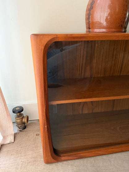 Danish teak low display cabinet