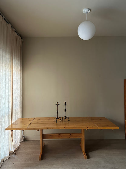 Thorso pine extending dining table