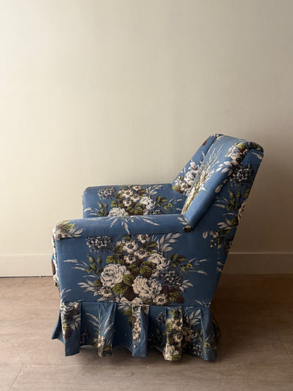 Swedish floral lounge chair