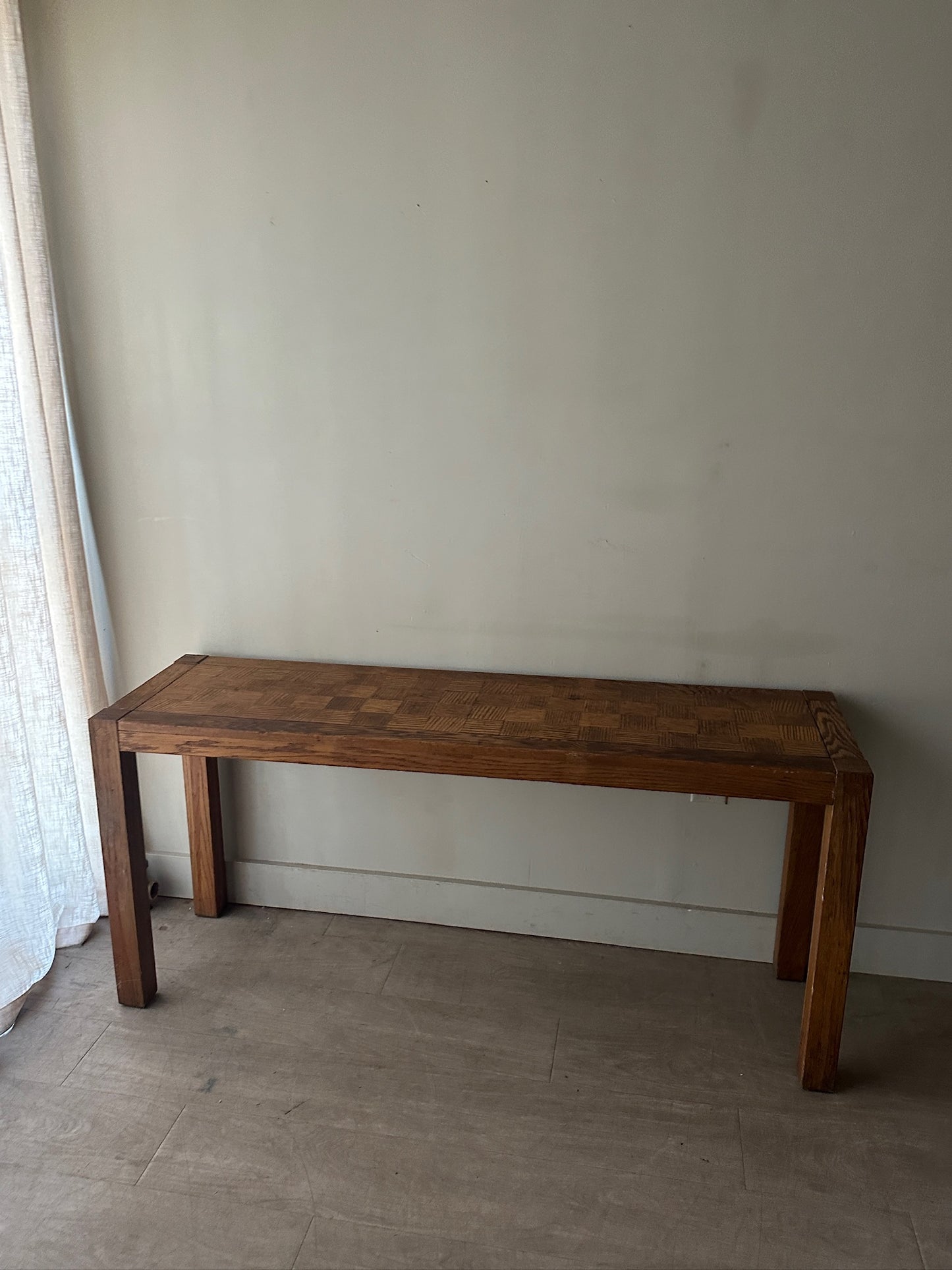 Oak console table