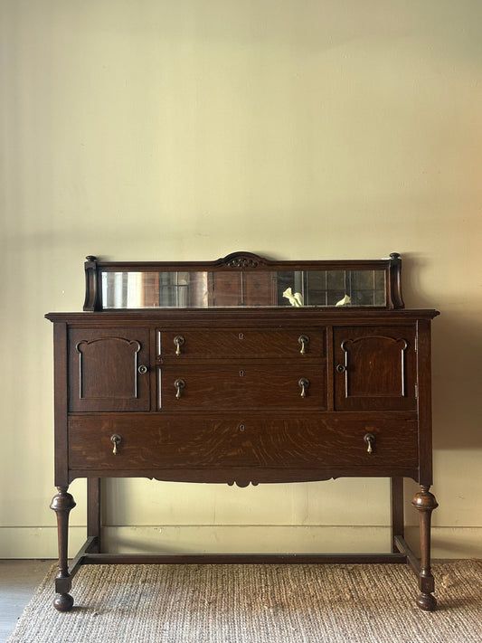 Oak sideboard with mirror