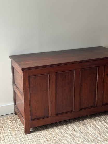 Walnut paneled chest