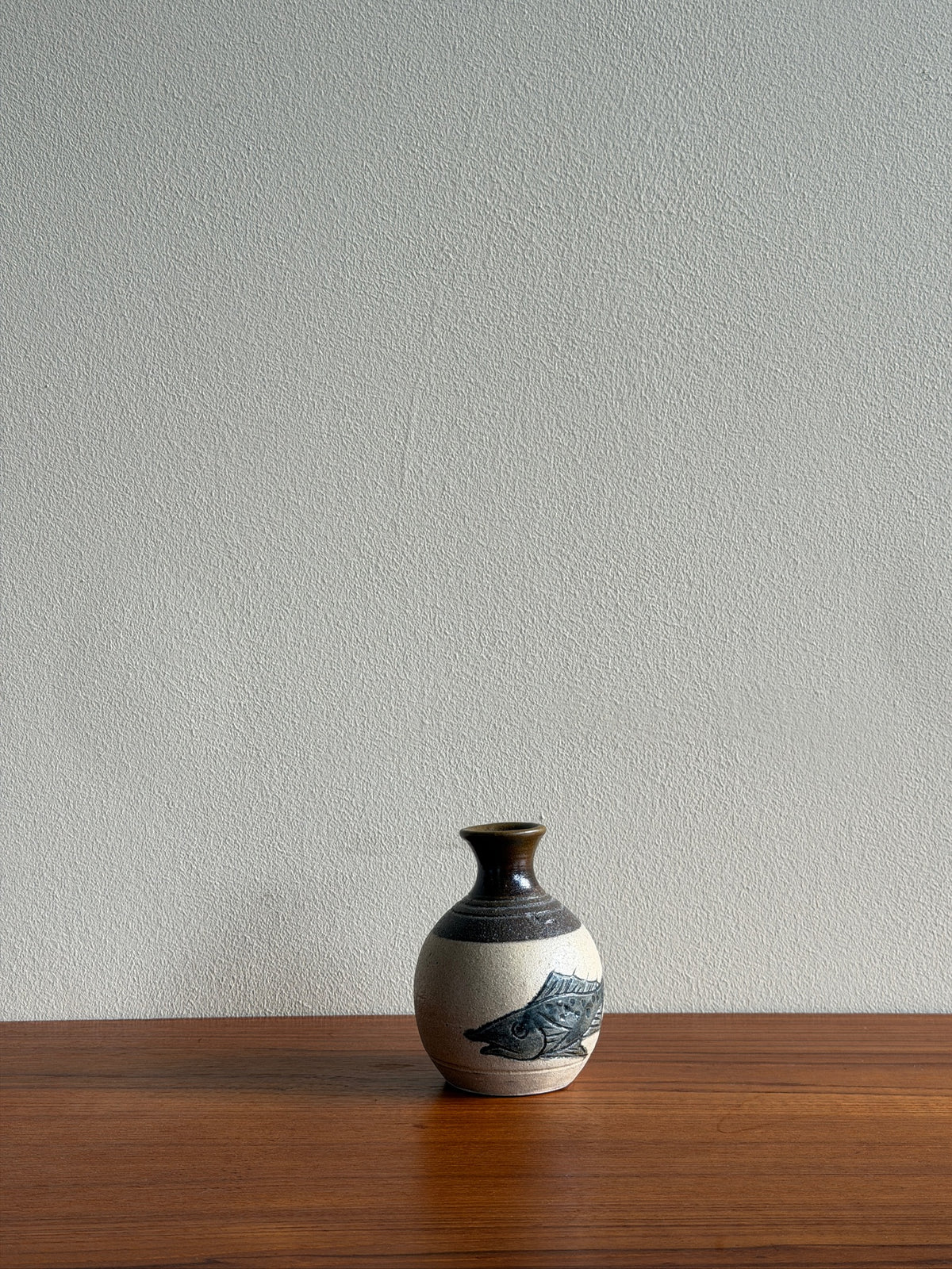Hand-thrown fish vase
