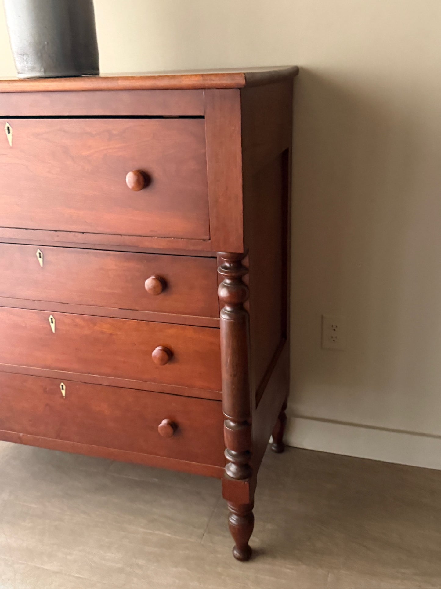 Pennsylvania Sheraton inlaid cherry dresser