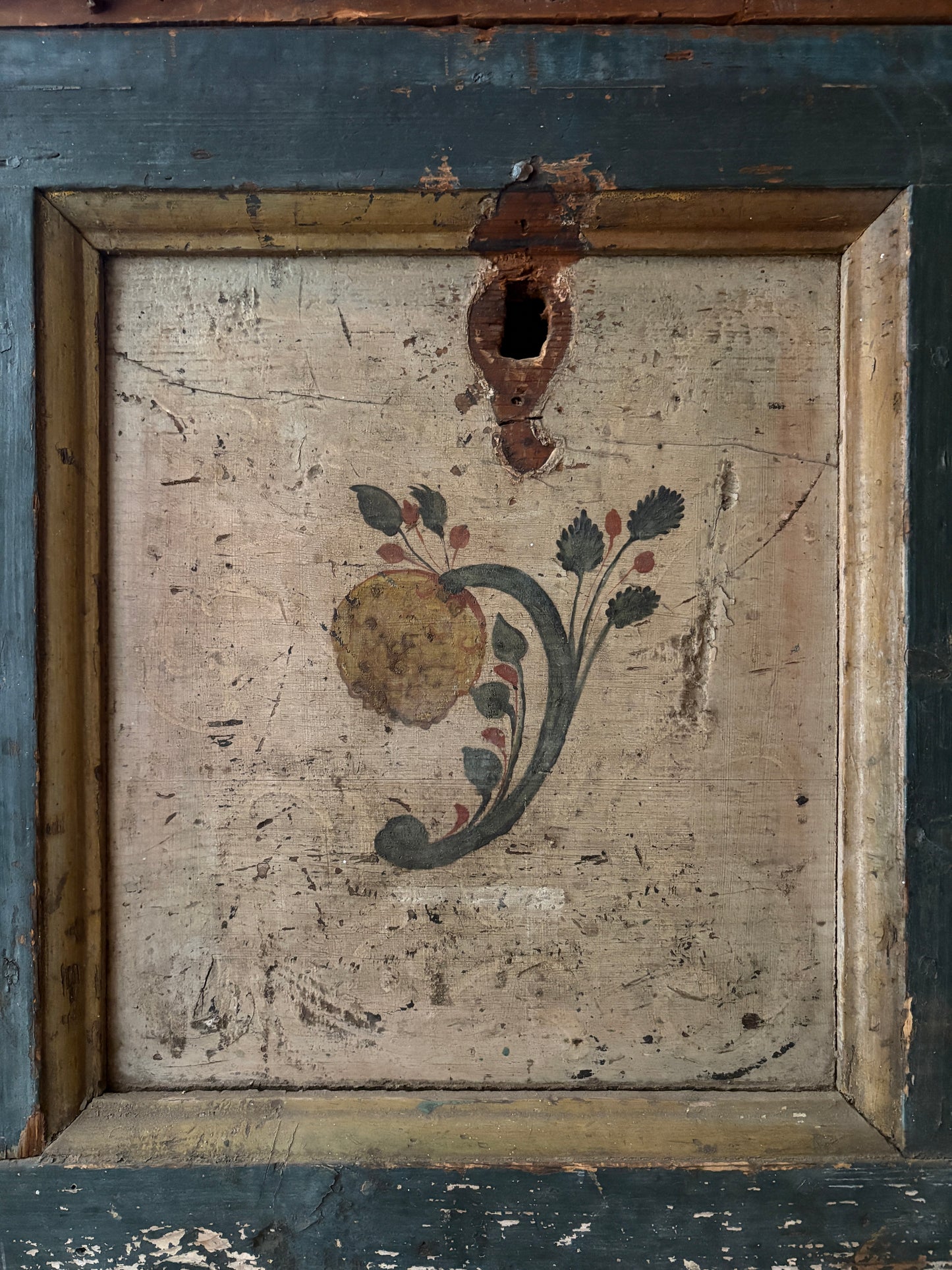 Alpine painted pine chest