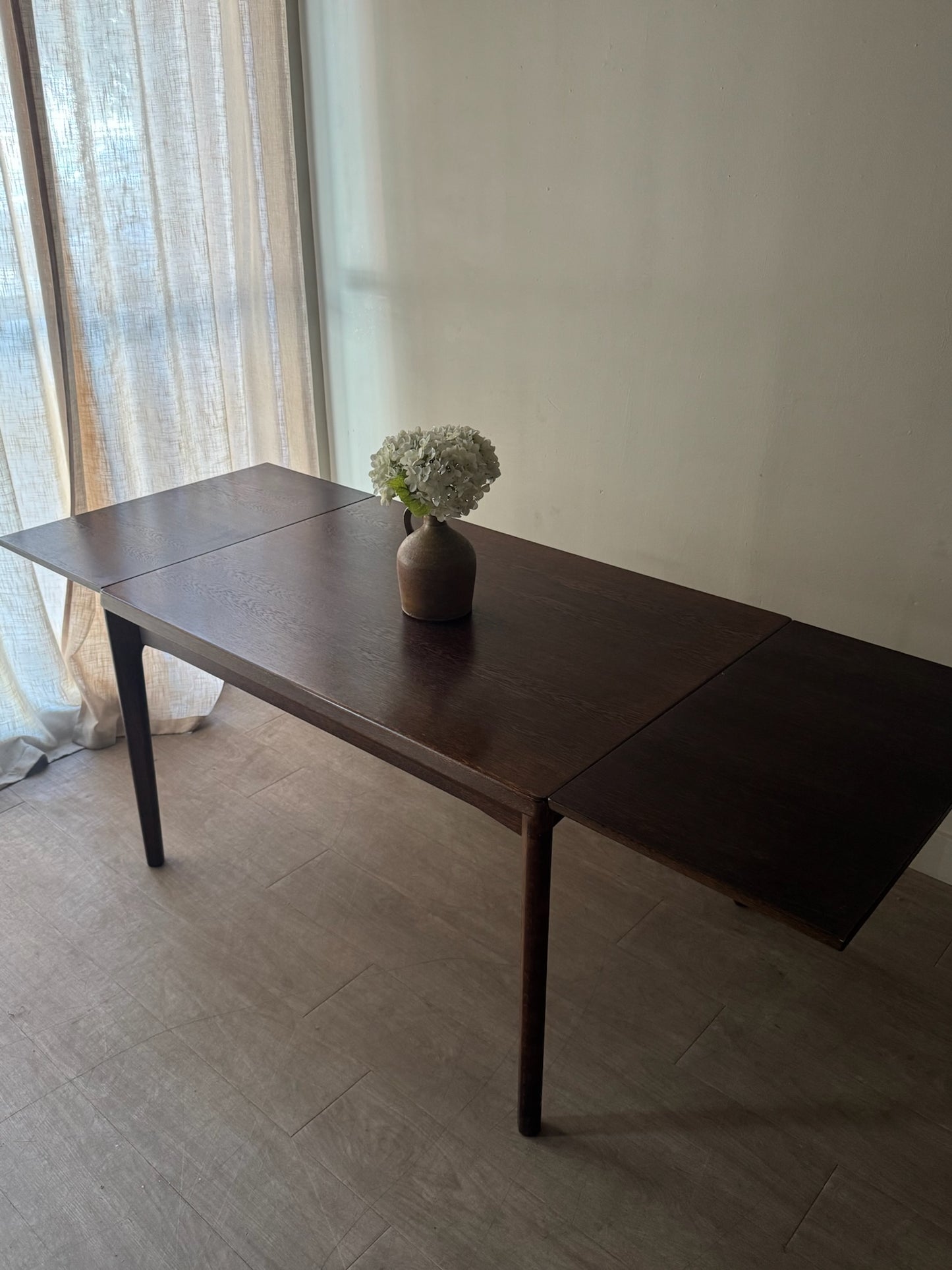 Henning Kjaernulf for Vejle Danish oak extending dining table
