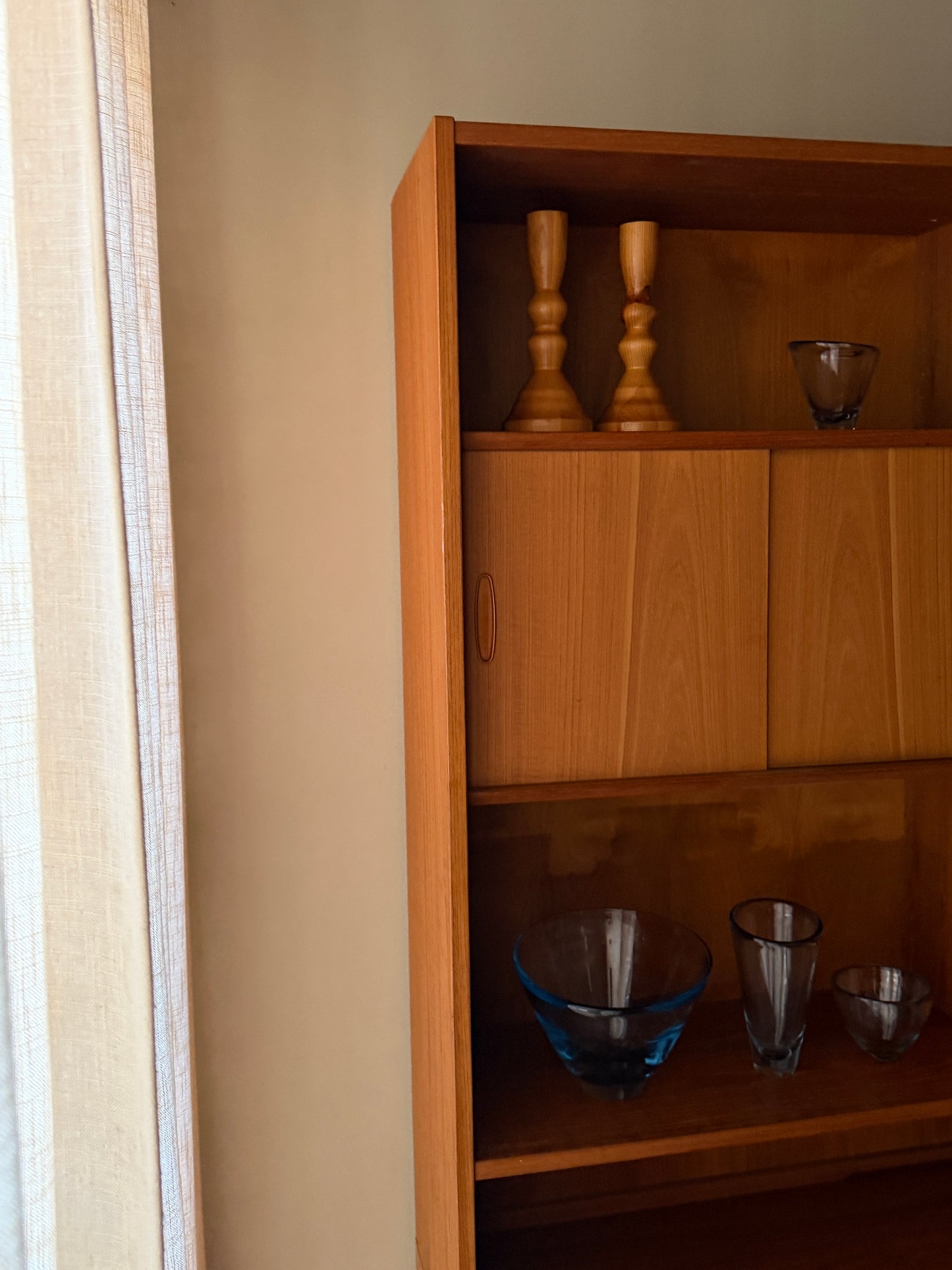 Poul Hundevad Danish teak two piece hutch
