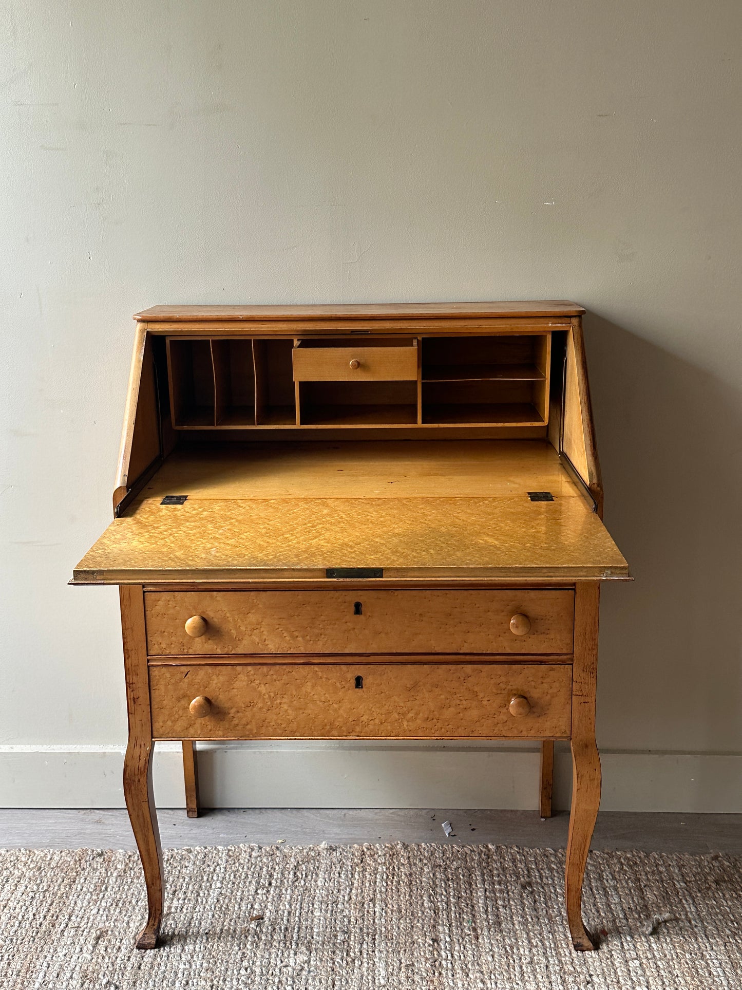 Birdseye maple secretary desk