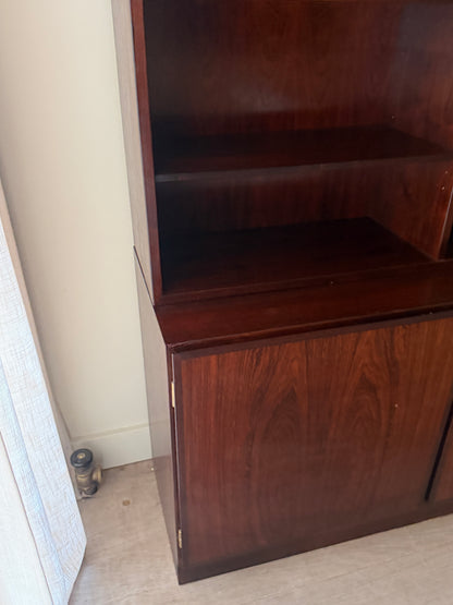 Poul Hundevad two piece rosewood hutch