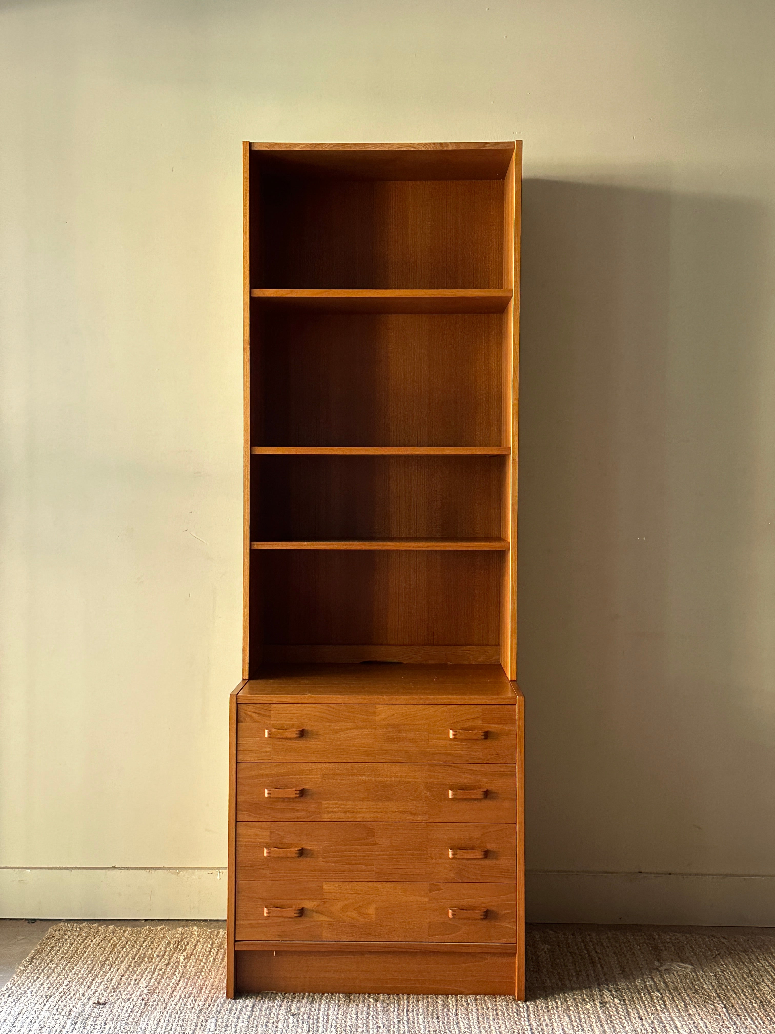 Teak display shelf – Good Behavior