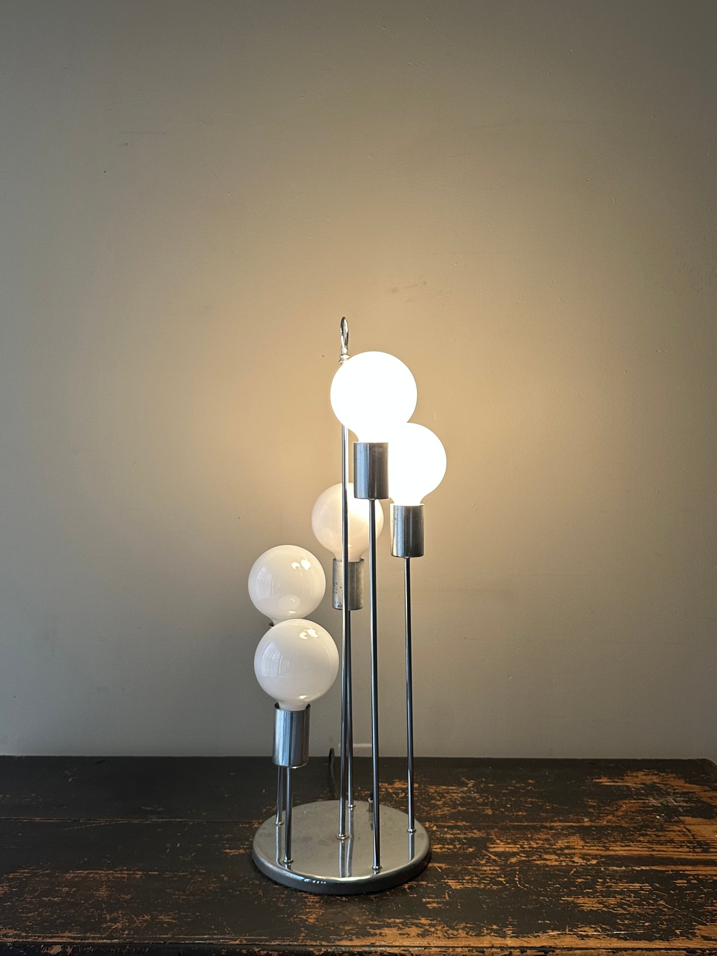 Chrome 5 bulb lamp
