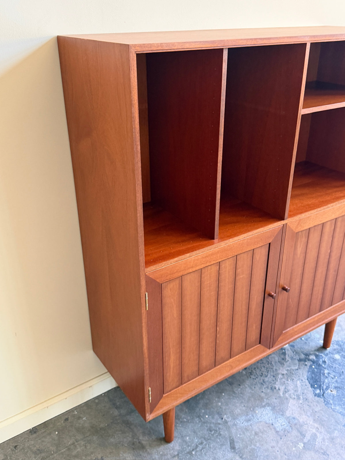 Danish teak bookcase cabinet