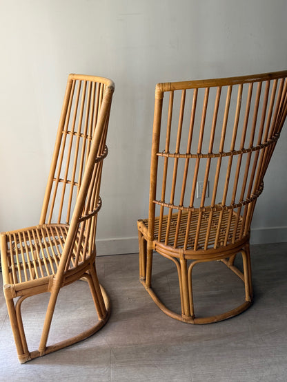 Rattan chairs. Sold individually.