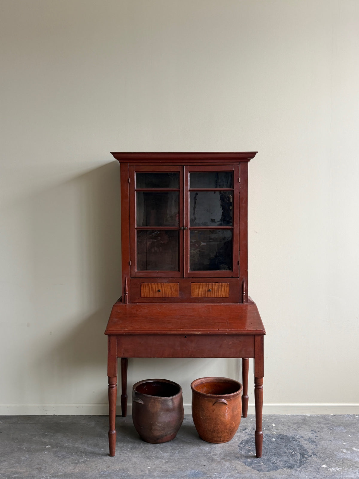 Mid-Atlantic cherry & tiger maple desk