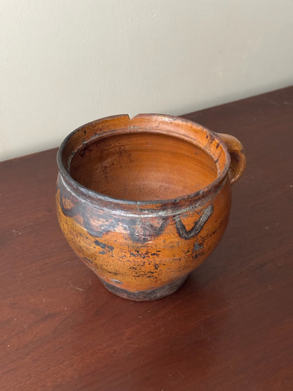 Transylvanian folk redware pot