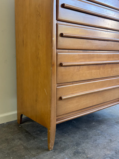 Maple tallboy dresser