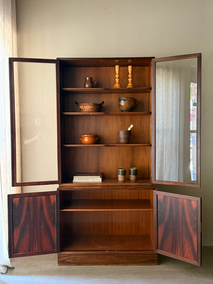 Lyby Mobler Danish rosewood two piece hutch