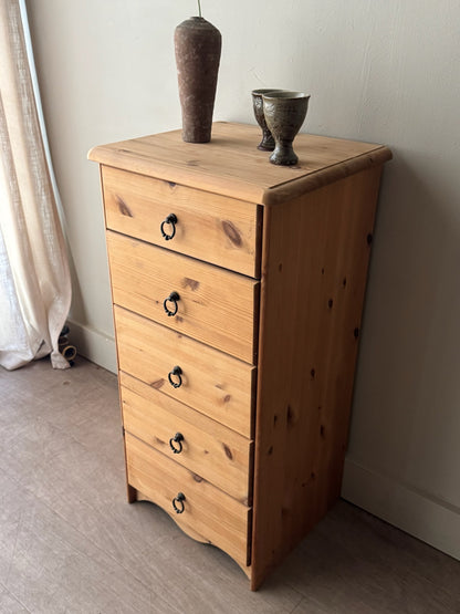 Scandinavian pine lingerie chest