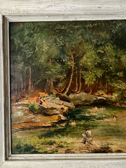 Woodstock NY swimming hole by Jean Schweckler (1888–1962)