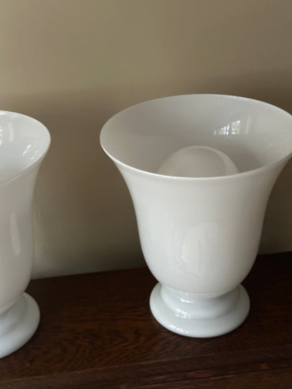 French white glass table lamps