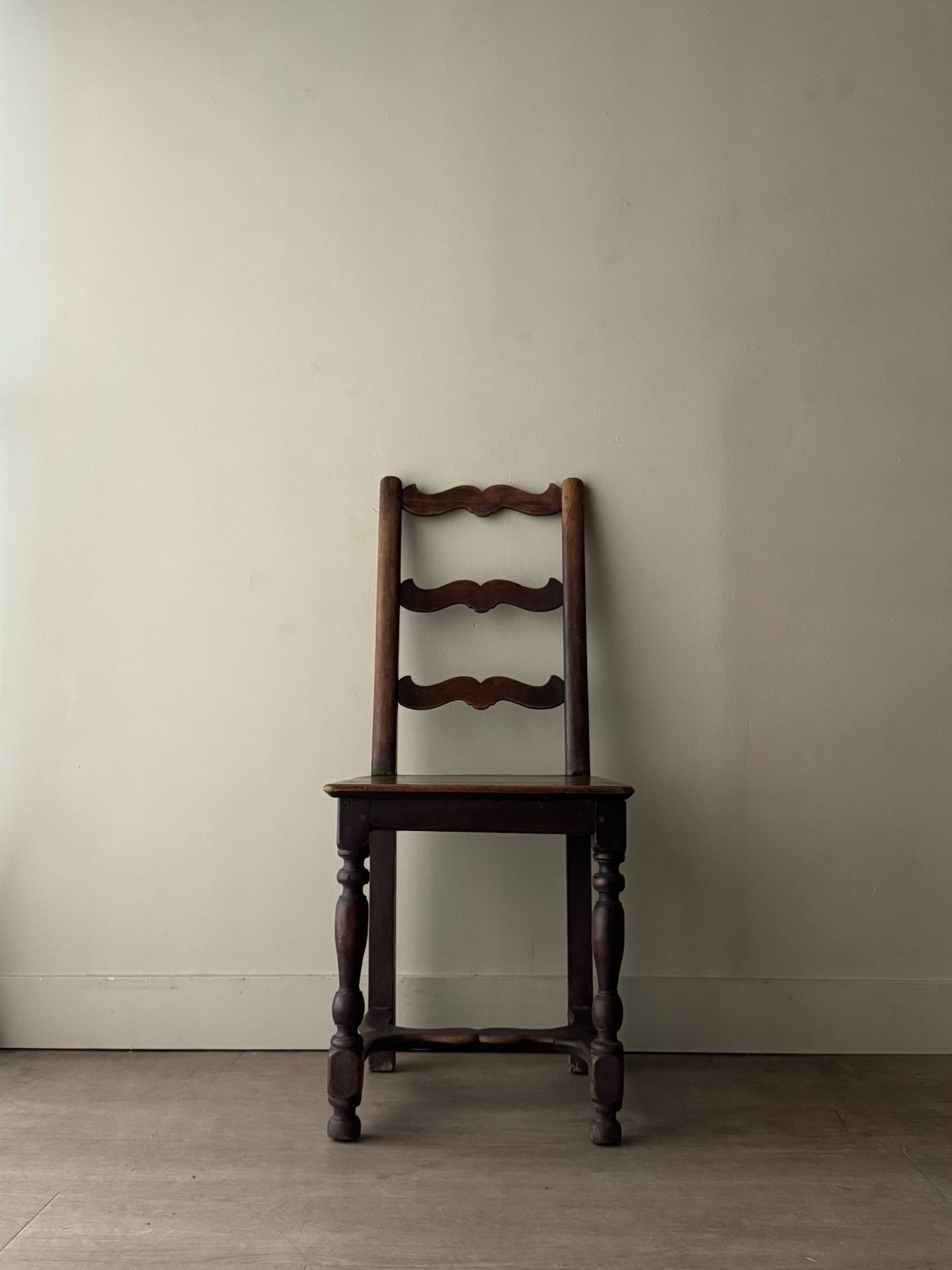 French oak ladder back chair