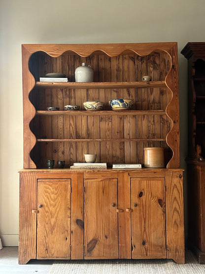 Two piece pine hutch