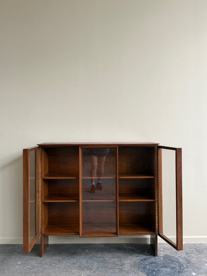 Walnut display cabinet