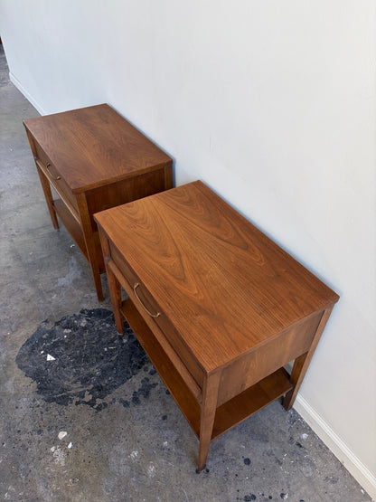 Pair of Broyhill Walnut Nightstands