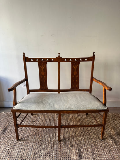 Flower inlay bench