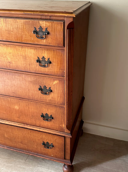 Tiger maple dresser