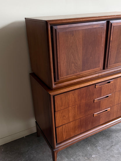 Walnut gentleman’s dresser