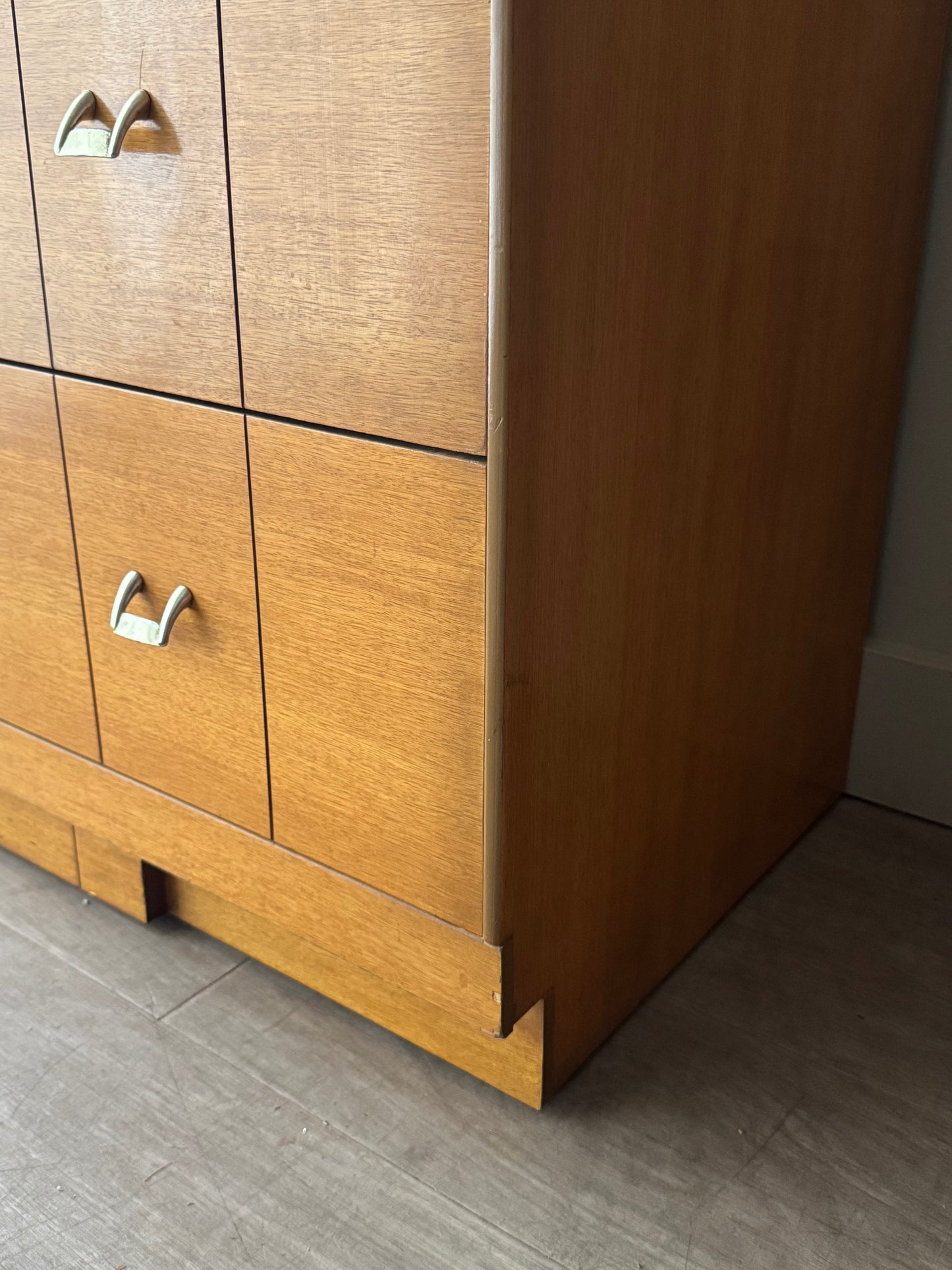 Walnut Dresser with Silver pulls