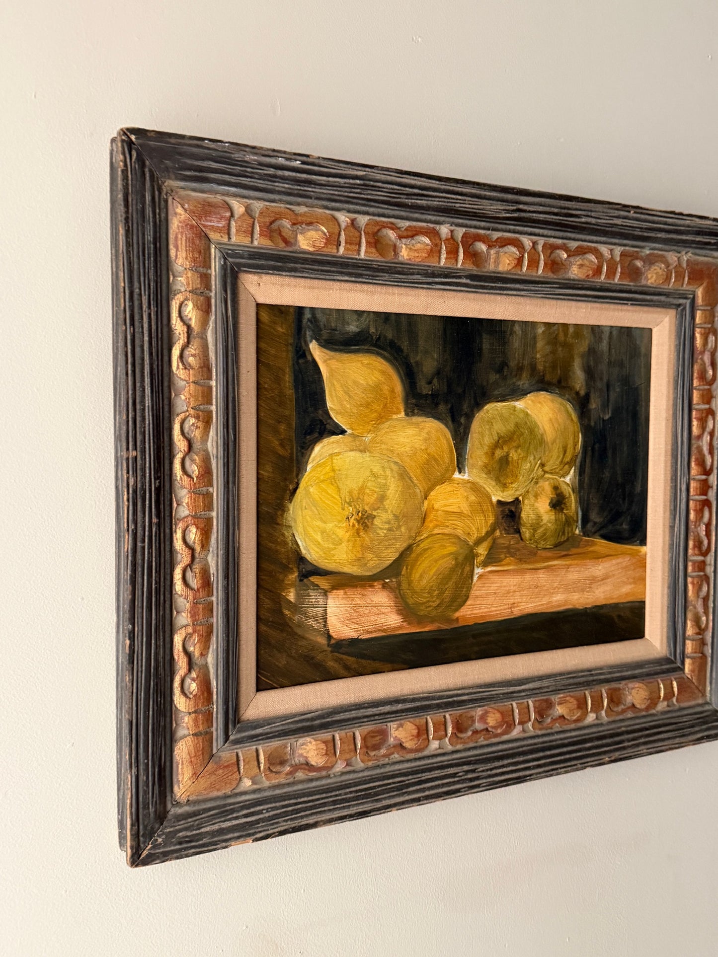 American Modernist fruit still life. Signed.
