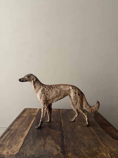 Painted cast iron borzoi doorstop