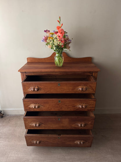 Victorian walnut dresser