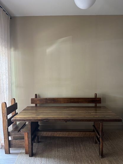 Pine dining set.