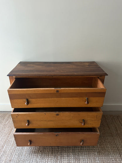 Mixed wood dresser