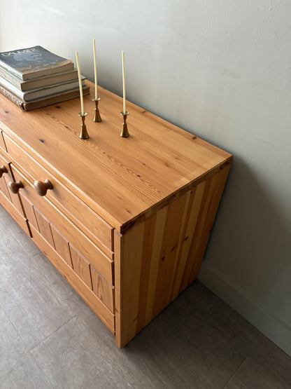 Swedish pine console cabinet