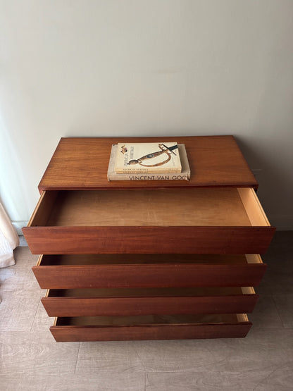Danish teak 4 drawer dresser