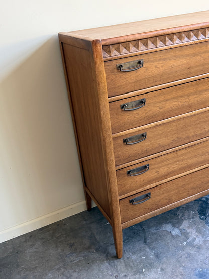 Broyhill Premier walnut tallboy dresser