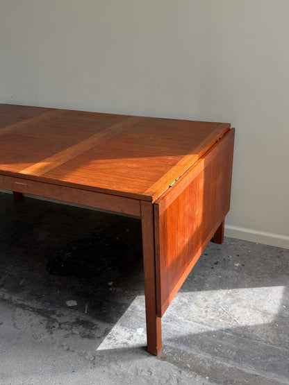 Danish teak dining table with extensions