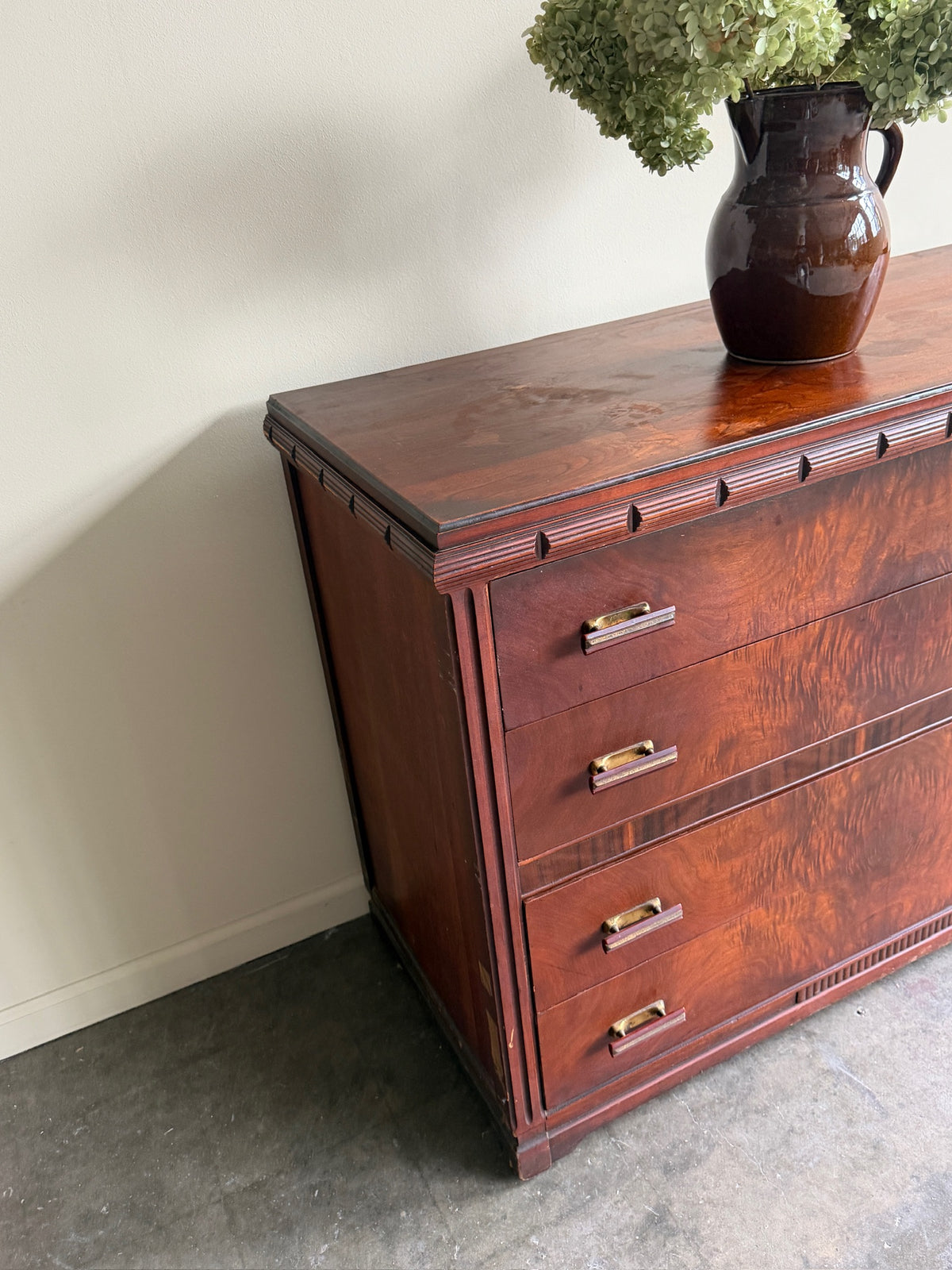 Deco walnut dresser