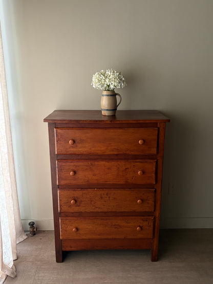 Pine tallboy dresser