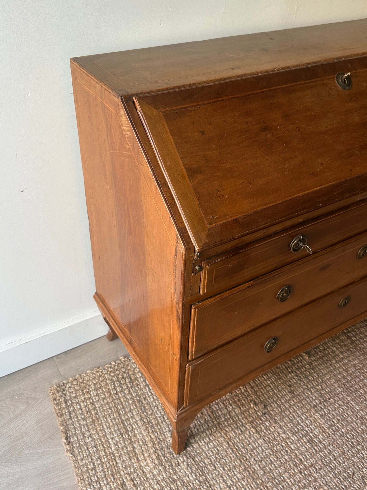 Louis Philippe walnut secretary desk
