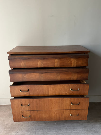 Walnut inlay tallboy