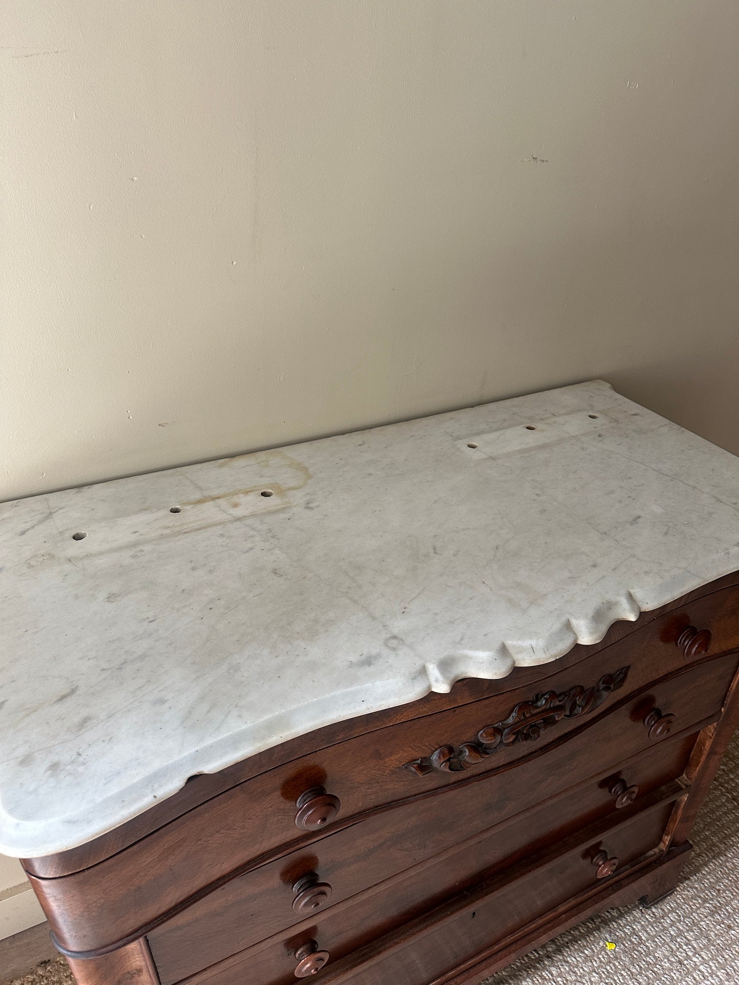Marble top dresser