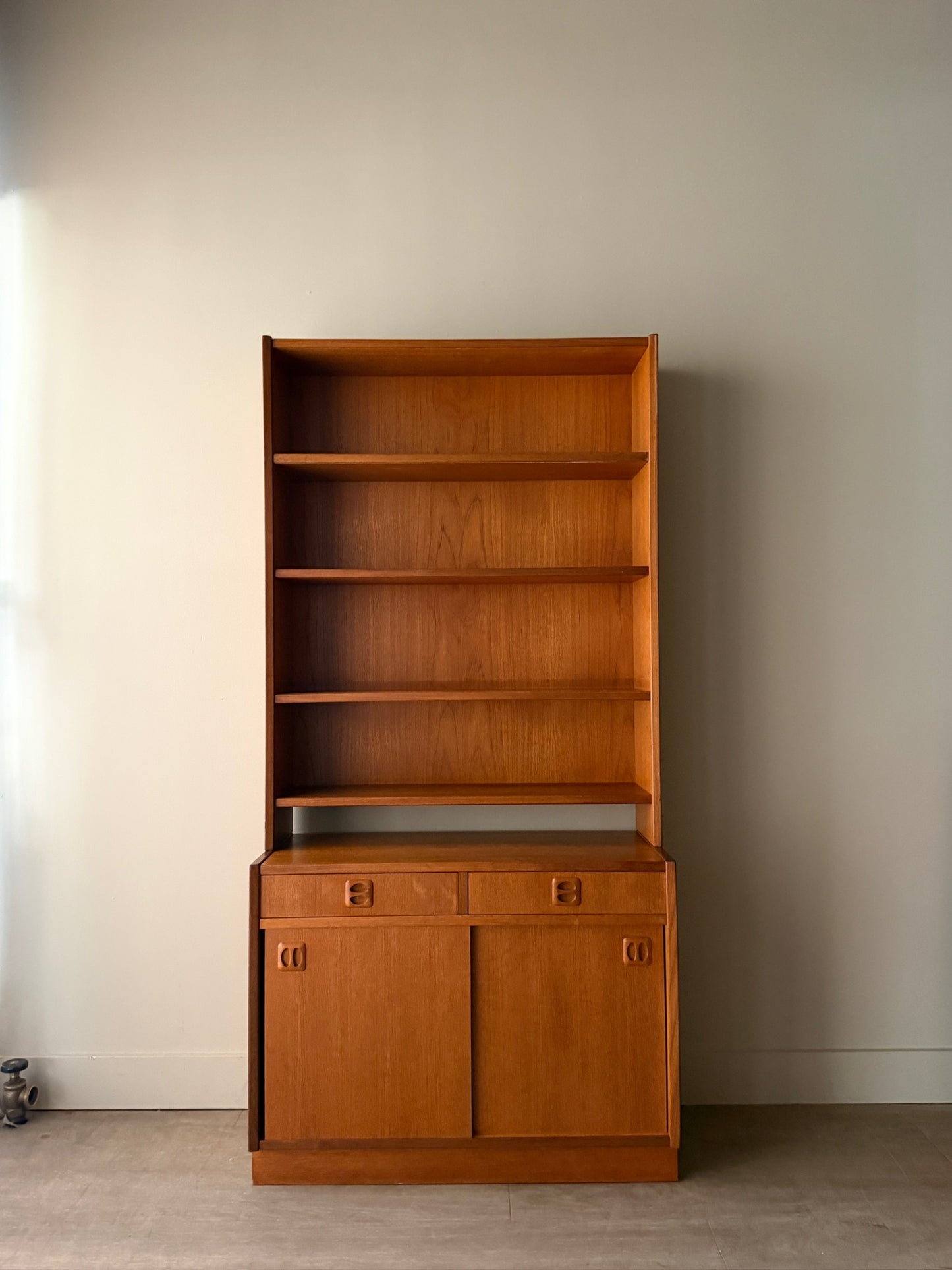 Danish teak bookcase cabinet