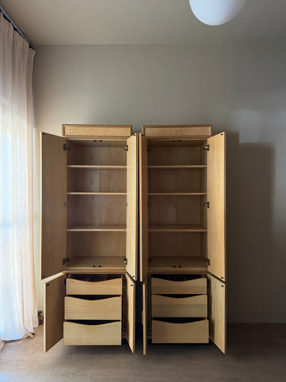 Henredon burlwood linen press. Sold individually.