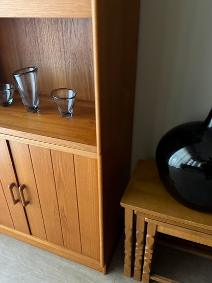 Danish teak two piece cabinet