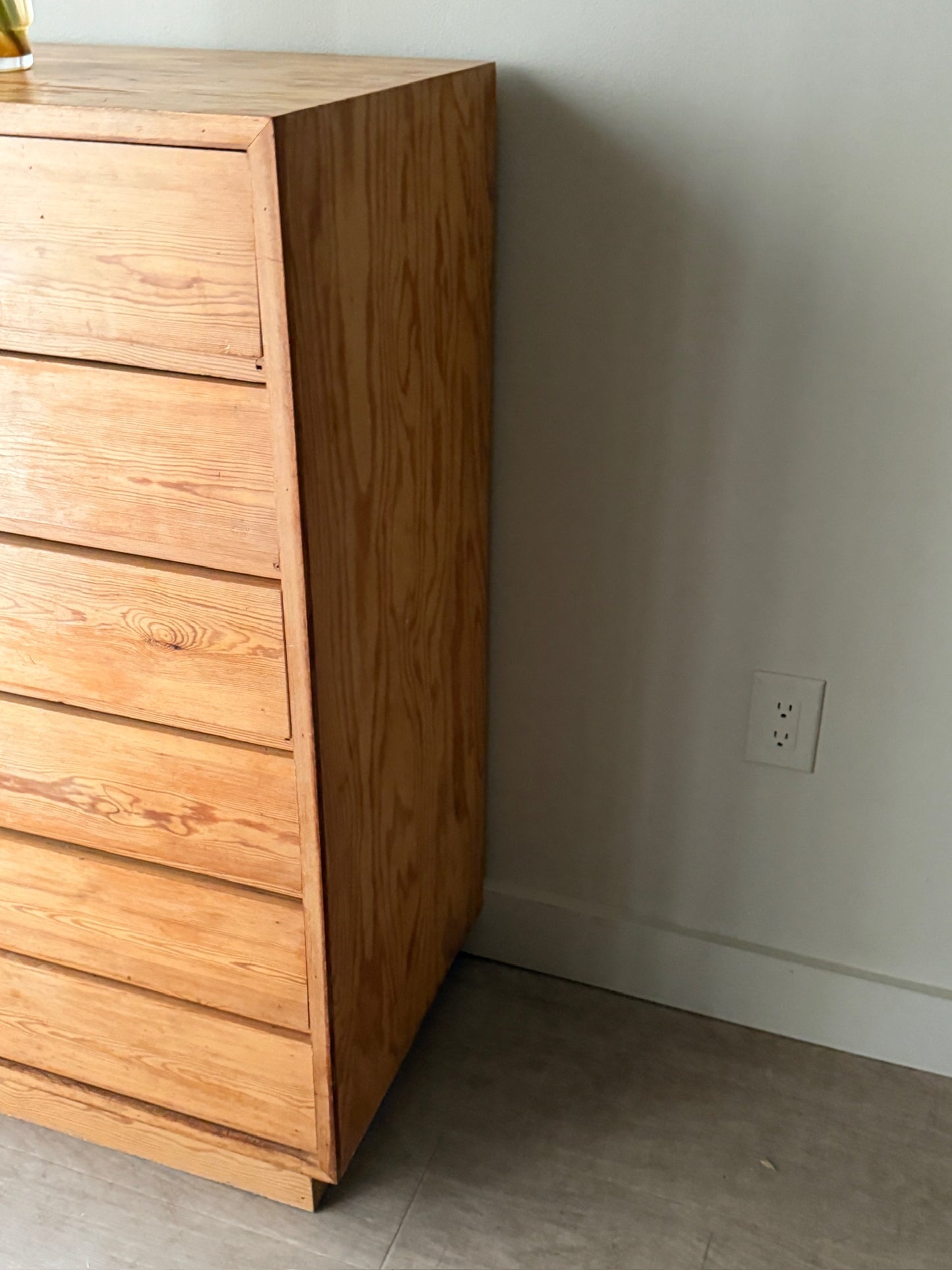 Danish pine tallboy dresser